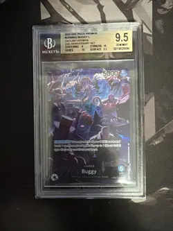 BGS 9.5 GEM MINT Buggy Leader OP09-042 2025 OP ENG 2ND ANNIVERSARY SET - Image 1