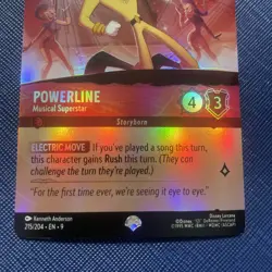 Disney Lorcana Fabled Epic Rare Foil Powerline Musical Superstar 215/204 - Image 3