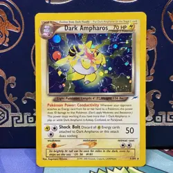 Pokemon Dark Ampharos TCG Neo Destiny Card 1/105 Unlimited Holo Rare - Image 1