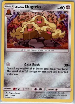 Alolan Dugtrio - 11/12 Holo McDonald's Promos 2019 - Pokemon Card - NM - Image 1