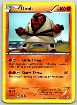 Throh - Black and White 61/114 Vintage Pokemon Card HP - Image 1