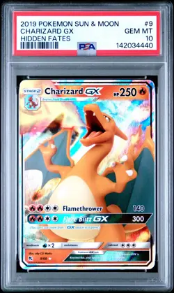 Pokemon Card Charizard GX 9/68 Ultra Rare Hidden Fates PSA 10 GEM MINT - Image 1
