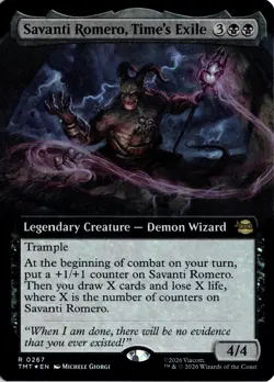 Savanti Romero, Time's Exile FOIL 72 TMT Teenage Mutant Ninja Turtles NM - Image 1