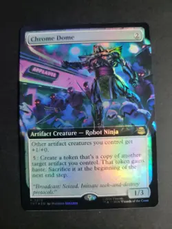 Chrome Dome (Extended Art Foil) Rare MTG Ninja Turtles - Image 1