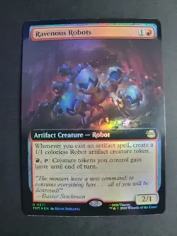 Ravenous Robots (Extended Art Foil) Rare MTG Ninja Turtles - Image 1