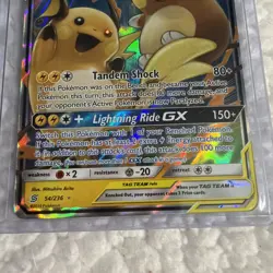 Pokemon TCG Raichu Alolan Raichu Tag Team GX Holo Card Unified Minds 54/236 - Image 2