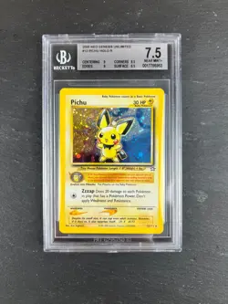 Pokemon TCG Neo Genesis Pichu 12/111 Holo Rare NM Beckett 7.5 Graded - Image 1
