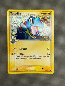 Totodile Delta Species Reverse Holo 67/101 ex Dragon Frontiers Pokemon Card - Image 1