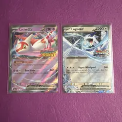 PROMO LOT (2) Pokemon TCG: Latias & Lugia EX Stamped HOLO Prismatic Surging NM+ - Image 1