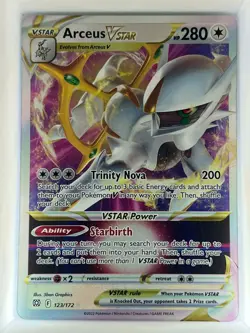 Arceus VSTAR 123/172 SWSH09: Brilliant Stars Ultra Rare Holo Near Mint - Image 1