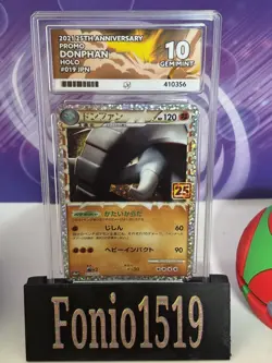 Donphan 019/025 25th Anniversary Promo Holo Pokemon Card Japanese 2021 - Ace 10 - Image 2