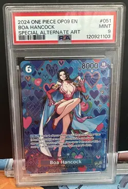 2024 One Piece OP09 EN SP Alternate Art Boa Hancock #051 PSA 9 - Image 1