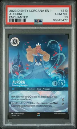 2023 DISNEY LORCANA EN 1-THE FIRST CHAPTER AURORA - DREAMING GUARDIAN PSA 10 - Image 1