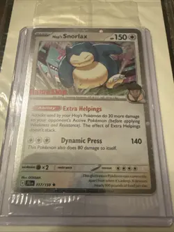 Hops Snorlax GameStop Stamp Sealed Promo 117/159 Holo Pokemon Card TCG - Image 2