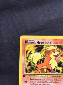 Pokemon Cards: Gym Challenge 1st Edition Common: Blaine's Growlithe 62/132 - Image 2