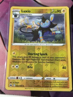 Luxio 042/159 Reverse Holo Crown Zenith Pokemon Card NM - Image 1