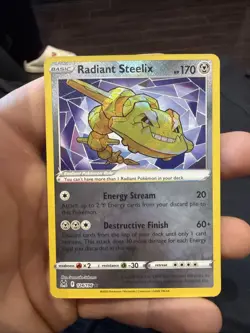 Radiant Steelix 124/196 NM -Ultra Rare Pokemon Card- Lost Origins - Image 1