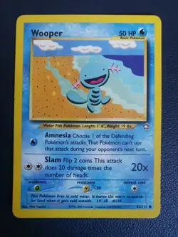 Pokemon Card Wooper 82/111 Neo Genesis Common WOTC - Image 1