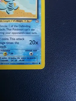 Pokemon Card Wooper 82/111 Neo Genesis Common WOTC - Image 5