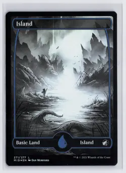 Island NM* FOIL FULL ART Innistrad Midnight Hunt ENGLISH 271/277 mtg - Image 1