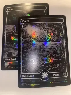 2x MTG Plains Innistrad: Crimson Vow 268 & 269 FOIL Land NM - Image 2