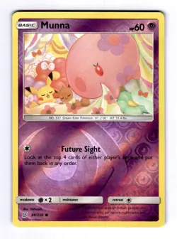Munna SM - Unified Minds #88 (2019) Common Reverse Holo NM Pokemon - Image 1
