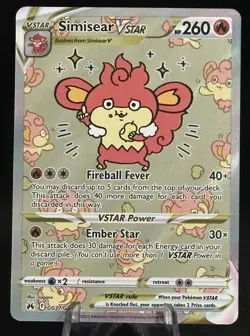 Pokemon Simisear VSTAR GG37/GG70 Crown Zenith: Galarian Gallery Holo - Image 1