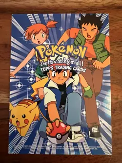1999 Pokemon Blue Topps Checklist Movie Edition Ash Pikachu - Image 2