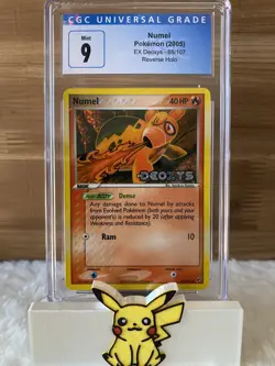 2005 Pokemon EX Deoxys Reverse Holo Numel 68/107 PSA CGC 9 Mint Stamped - Image 1