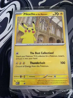 🌍🚚 Pokemon Pikachu at the Natural History Museum Sealed Jumbo Promo - Image 1