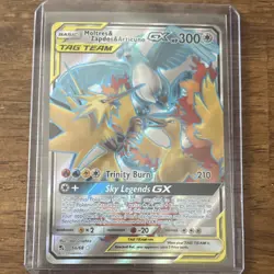 Pokemon Moltres & Zapdos & Articuno GX TAG TEAM Ultra Rare Holo Hidden Fates - Image 1