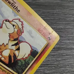 Pokemon TCG Growlithe Base Set 28/102 Regular Unlimited Uncommon HP Crease - Image 3