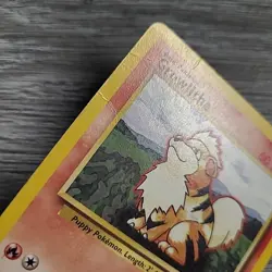 Pokemon TCG Growlithe Base Set 28/102 Regular Unlimited Uncommon HP Crease - Image 4