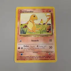 Pokemon TCG Charmander Base Set 46/102 Regular Unlimited Common DMG - Image 1