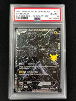 Pokemon 2021 Zekrom 114/114 Celebrations PSA 10 - Image 1