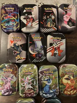 Pokemon TCG Mini Tin Lot- 13 Tins *EMPTY NO PACKS* - Image 2