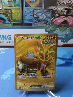 Pokemon Temporal Forces - GOUGING FIRE EX - GOLD HYPER RARE - 214/162 - NM/M - Image 1