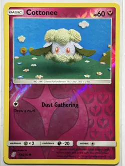 Cottonee Reverse Holo SM - Unified Minds 143/236 LP-NM Pokemon Card - Image 1