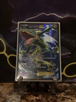 2015 Pokemon Roaring Skies Rayquaza EX 104/108 Full Art Rare - Image 1