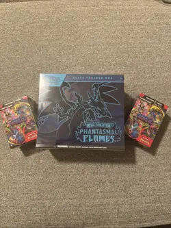 Pokemon Mega Evolution Phantasmal Flames EBT + 2 Booster Bundles Sealed - Image 1