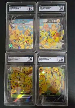 2023 pokemon SWORD & SHIELD PROMO pikachu v-union SIMPLE CHINESE wcg 10 ≈ psa - Image 1