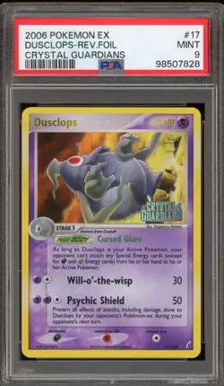 Pokemon Dusclops EX Crystal Guardians Reverse Holo Rare #17 PSA 9 Mint - Image 1