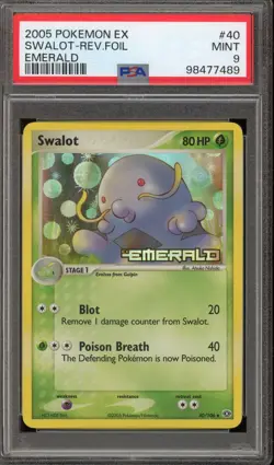 Pokemon Swalot EX Emerald Reverse Holo #40 PSA 9 Mint - Image 1