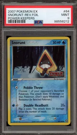 Pokemon Snorunt EX Power Keepers Reverse Holo #64 PSA 9 Mint - Image 1