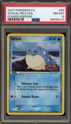 Pokemon Spheal EX Power Keepers Reverse Holo #65 PSA 8 - Image 1