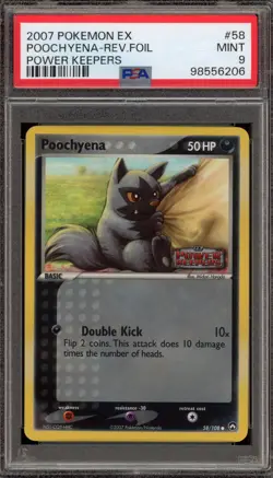Pokemon Poochyena EX Power Keepers Reverse Holo #58 PSA 9 Mint - Image 1