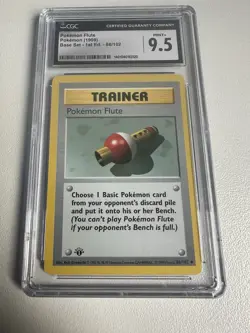 Pokemon Flute 1st Edition Base Set 86/102 CGC 9.5 WOTC VINTAGE POKEMON - Image 1