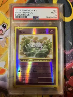 2016 Pokemon XY Evolutions Mew Rev. Foil #53 PSA 9 - Image 1
