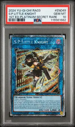 2024 Yu-Gi-Oh S:P Little Knight RA03-EN049 Platinum PSA 10 (Aug 25) - Image 1