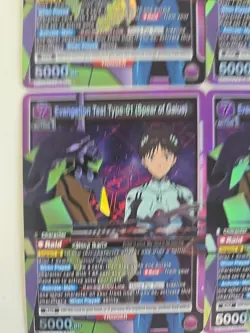 Union Arena English Evangelion Test Type-01 (Spear Of Gaius) SR Playset (4) NM - Image 3